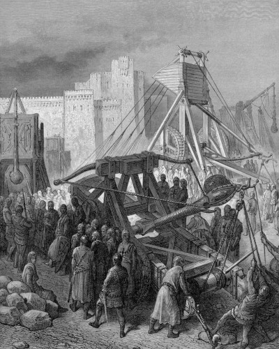 The Crusaders' War Machinery by Gustave Doré